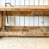 Old solid carpenter's workbench