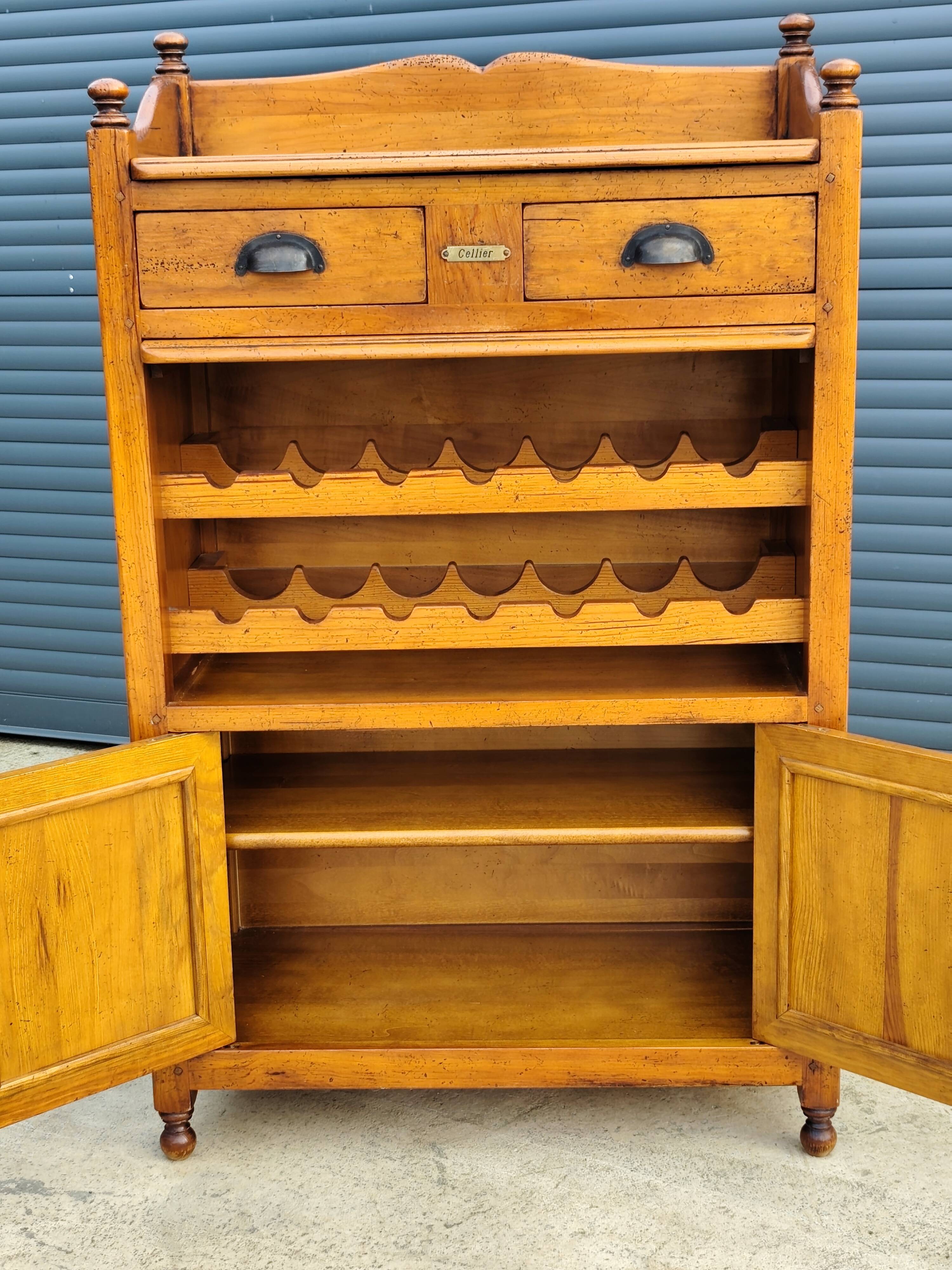 Buffet bar and wine cellar