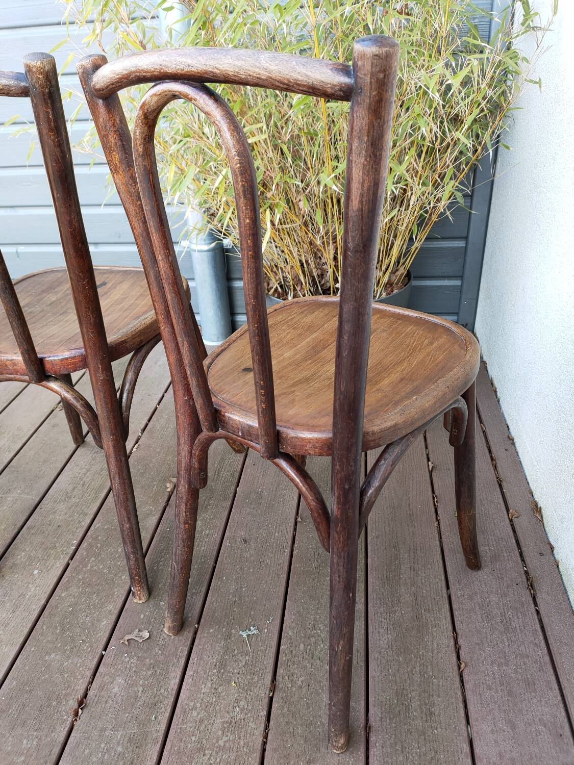 Trio of Baumann bistro chairs 1920