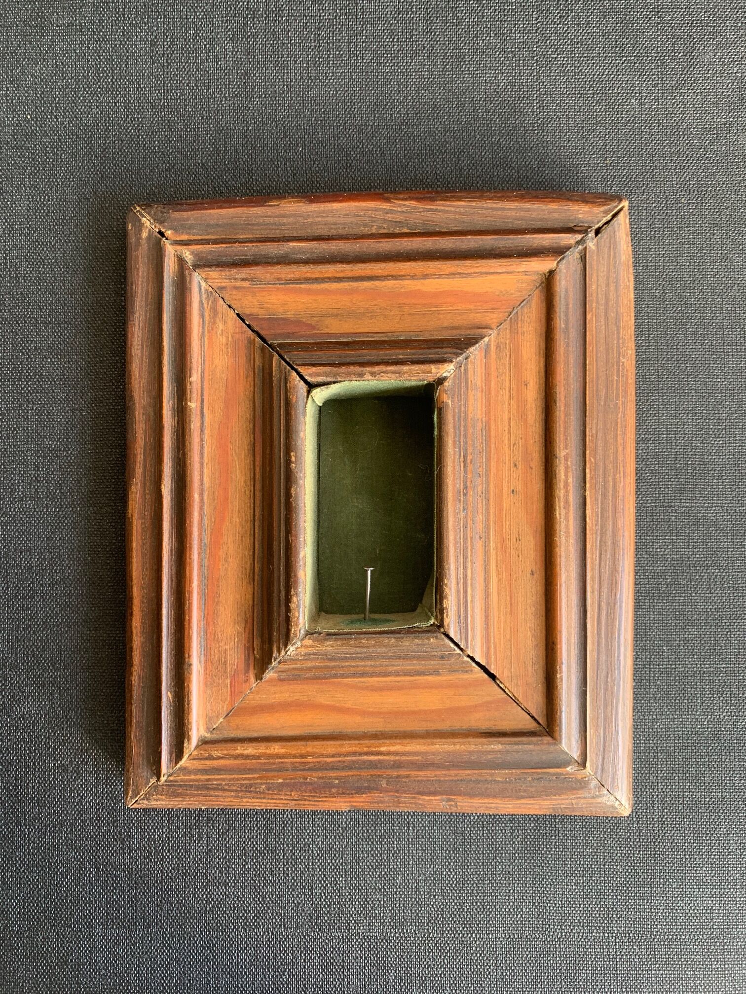 Old wooden frame for miniature, reliquary