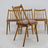 1970s Antonin Suman Beech Dining Chairs, Set of 4