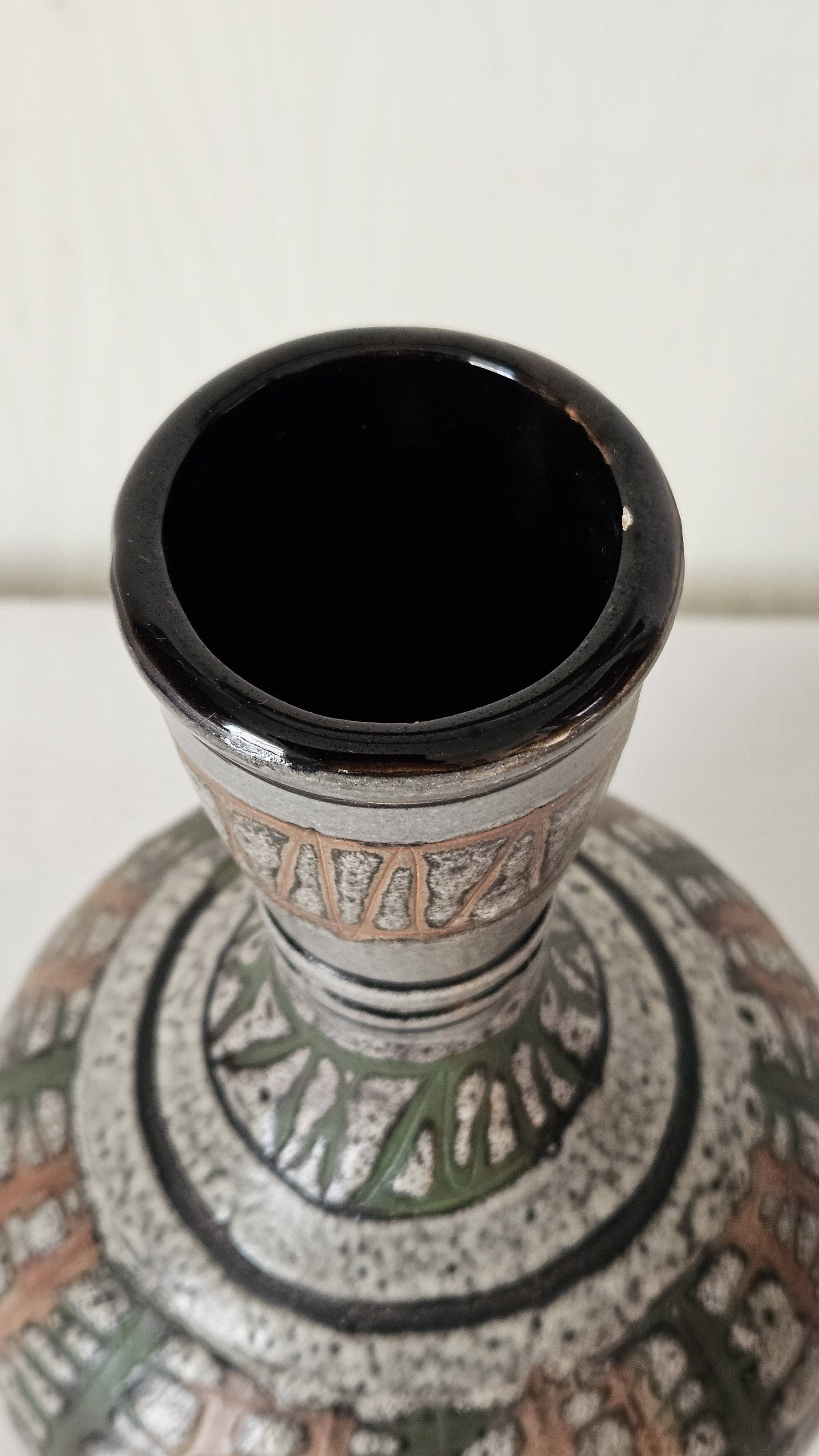 Textured ceramic art vase 1960