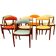 8 Scandinavian design chairs 1960s by Kai Kristiansen in solid teak "