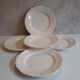 Lot de 5 assiettes plates anciennes en faïence de Sarreguemines