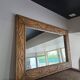 Large wall mirror in carved wood – handcrafted work