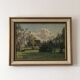 Vintage Original Landscape Oil Painting: Framed Countryside Cottage Art
