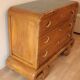 Art Deco walnut chest of drawers, 1950s, mid-century modern style,