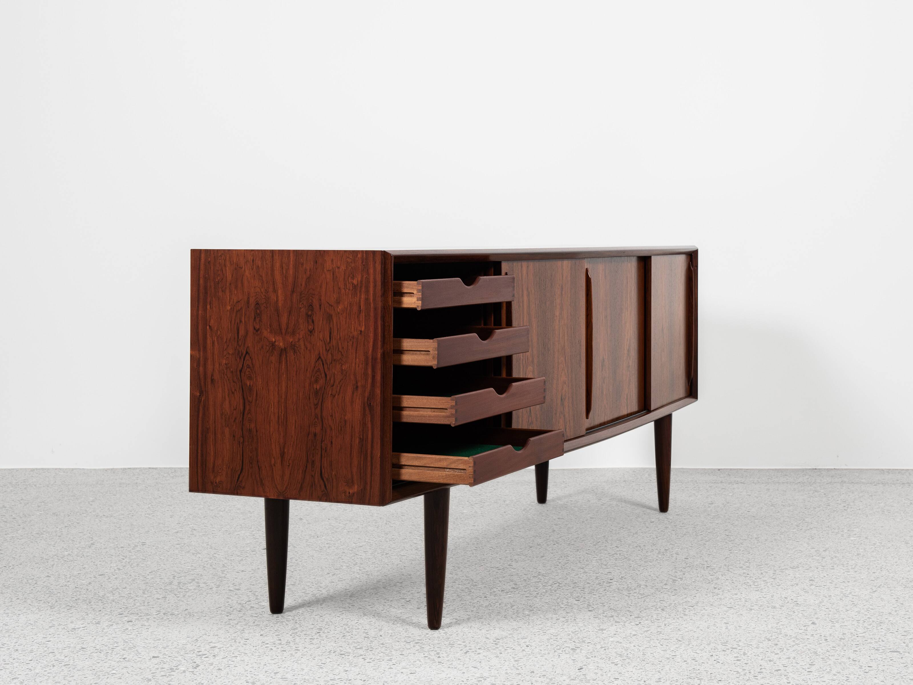 Midcentury Danish sideboard in rosewood by Svend Aage Madsen for HP Hansen