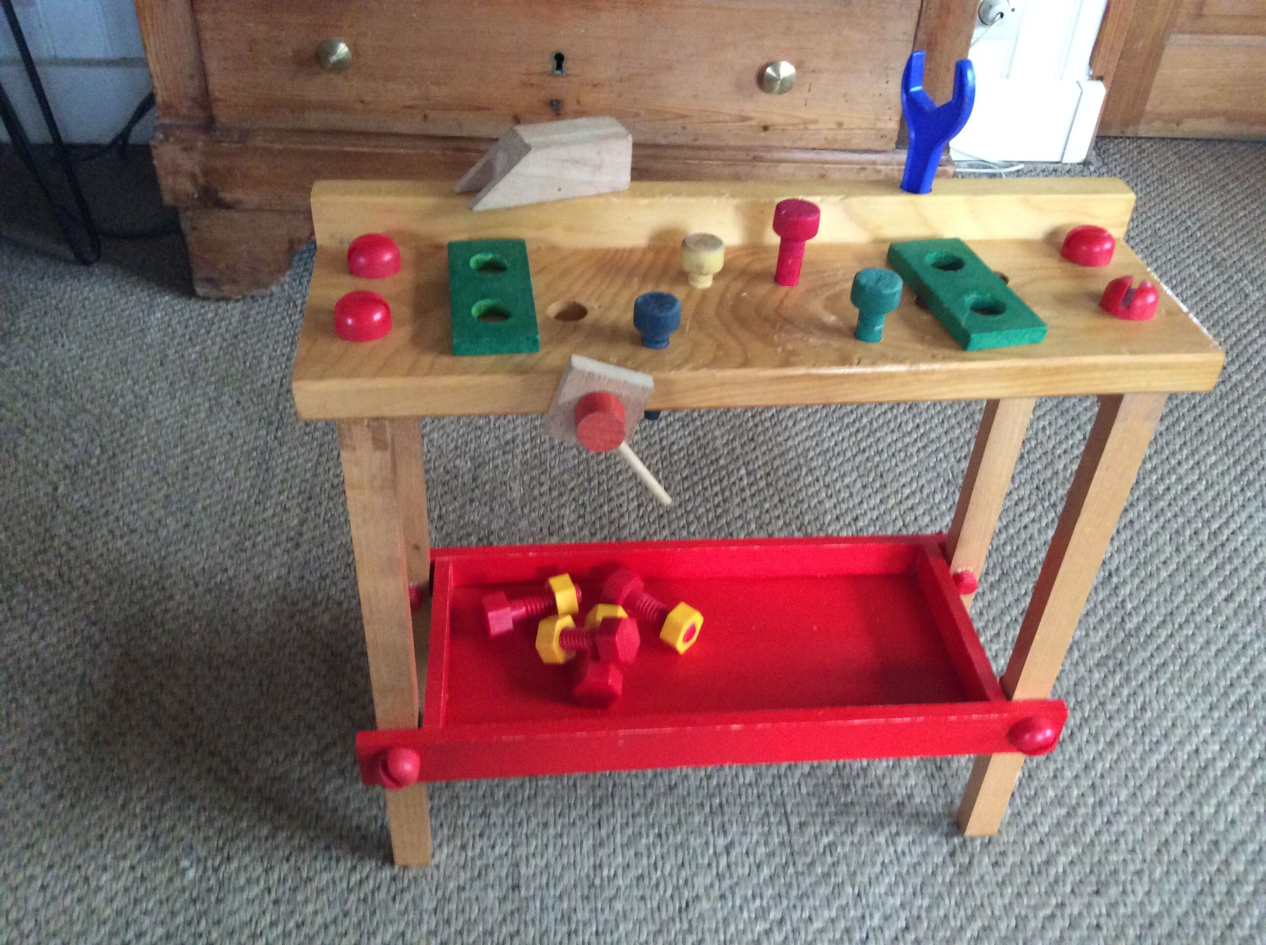 Child wooden workbench