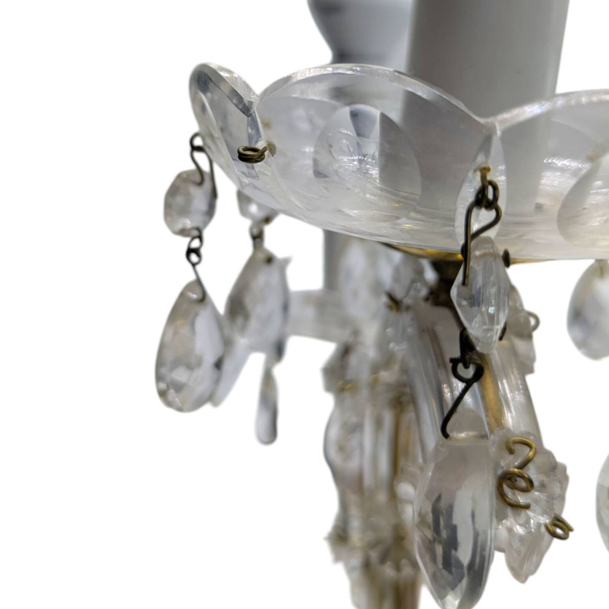 Vintage *Maria Theresa Style Table Lamp – 1950's Crystal & Brass