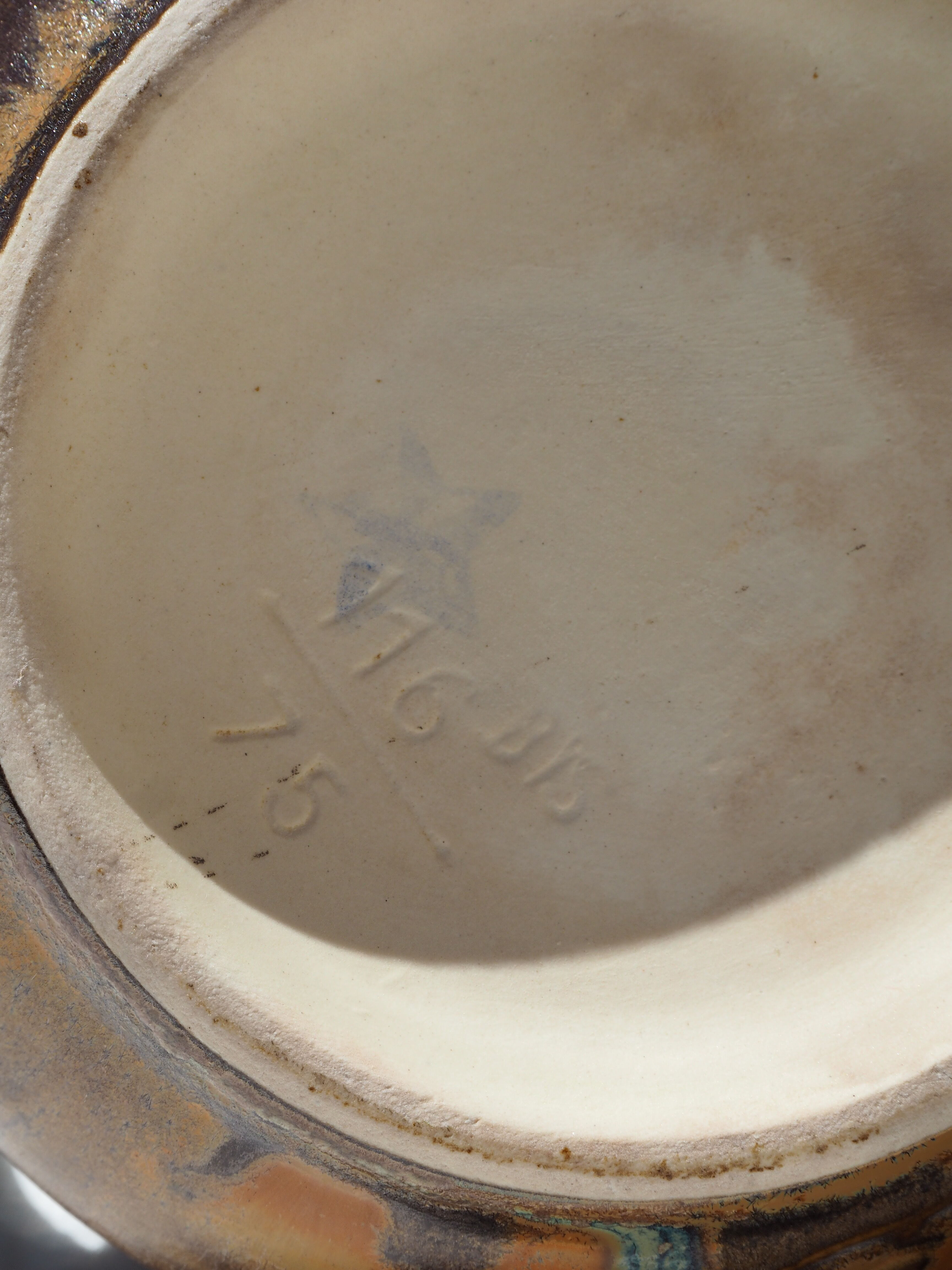 Navy blue sandstone liqueur jug