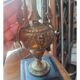 Antique bronze clock signed fireplace