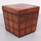 Leather embossed box, France, 1880