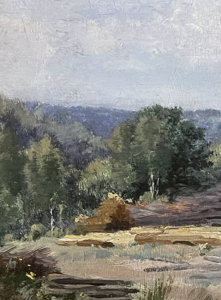 Oil on panel, Clamart, signed Eugène Lavieille (1820-1889), 1870