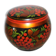 Khokhloma painted Russian wooden box