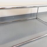 Vintage USM style coffee table in melamine and chrome metal