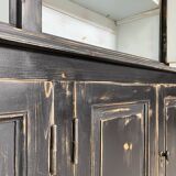 Display cabinet in patinated wood