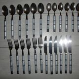 24-piece stainless steel cutlery set with pearly handles