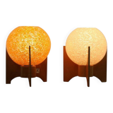 Pair of design table lamps "Rockets", 1960s