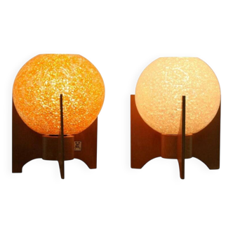 Pair of design table lamps "Rockets", 1960s