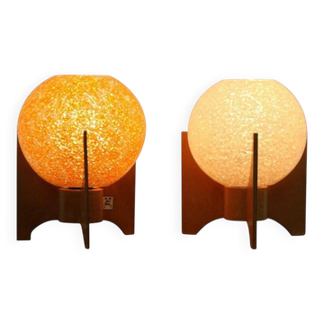 Paire de lampes de table design "Rockets", années 1960