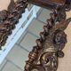 Large Flemish neo-Renaissance wall mirror in carved wood – late 19th century
