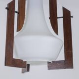 Ico Parisi. Paire de suspensions en opaline. Années 1960.