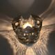 Solid glass candle holder
