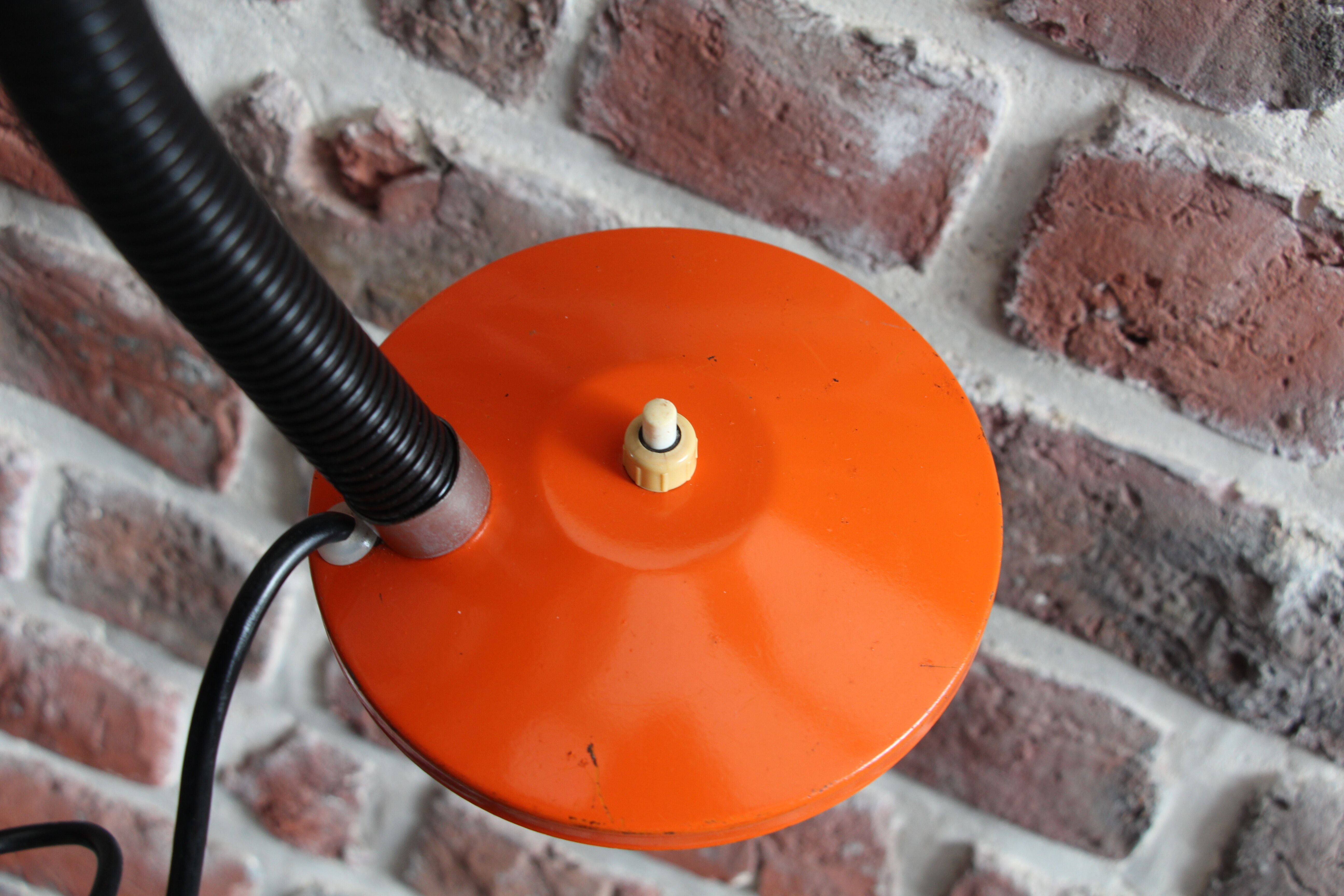 Desk lamp aluminor orange 70's