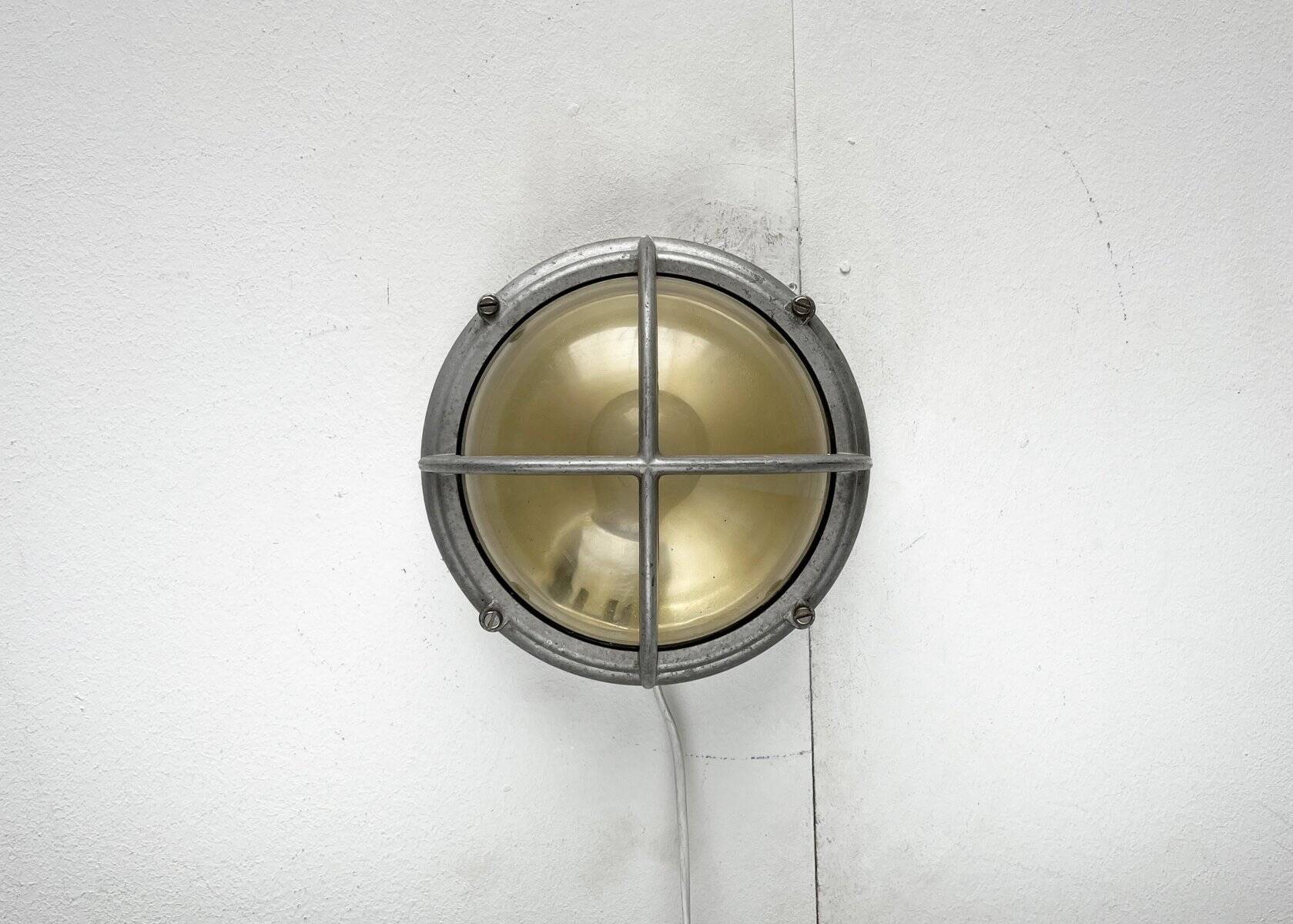 Mid-Century Danish Outdoor Metal Wall Lamp Model Skot by Lauritz Knudsen for Louis Poulsen, 1960s