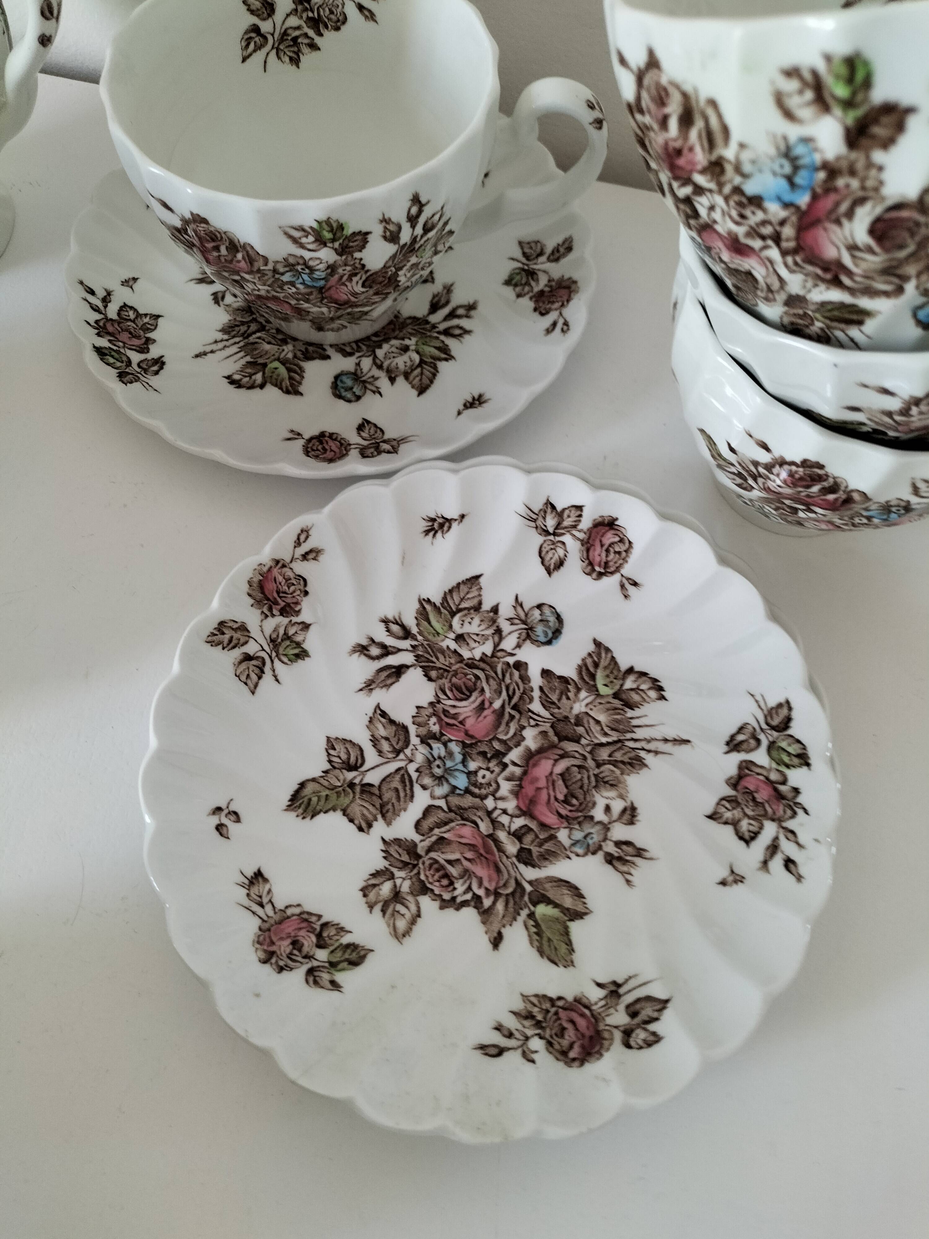 Vintage Johnson Brothers "Devon Sprays" set.