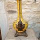 Large lamp base - 43 cm - yellow earthenware with polychrome glazes - 20th century