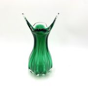 Vase vert Egermann, République tchèque, années 1970
