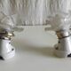 Art Deco style wall lights in porcelain and floral glass paste - 30s