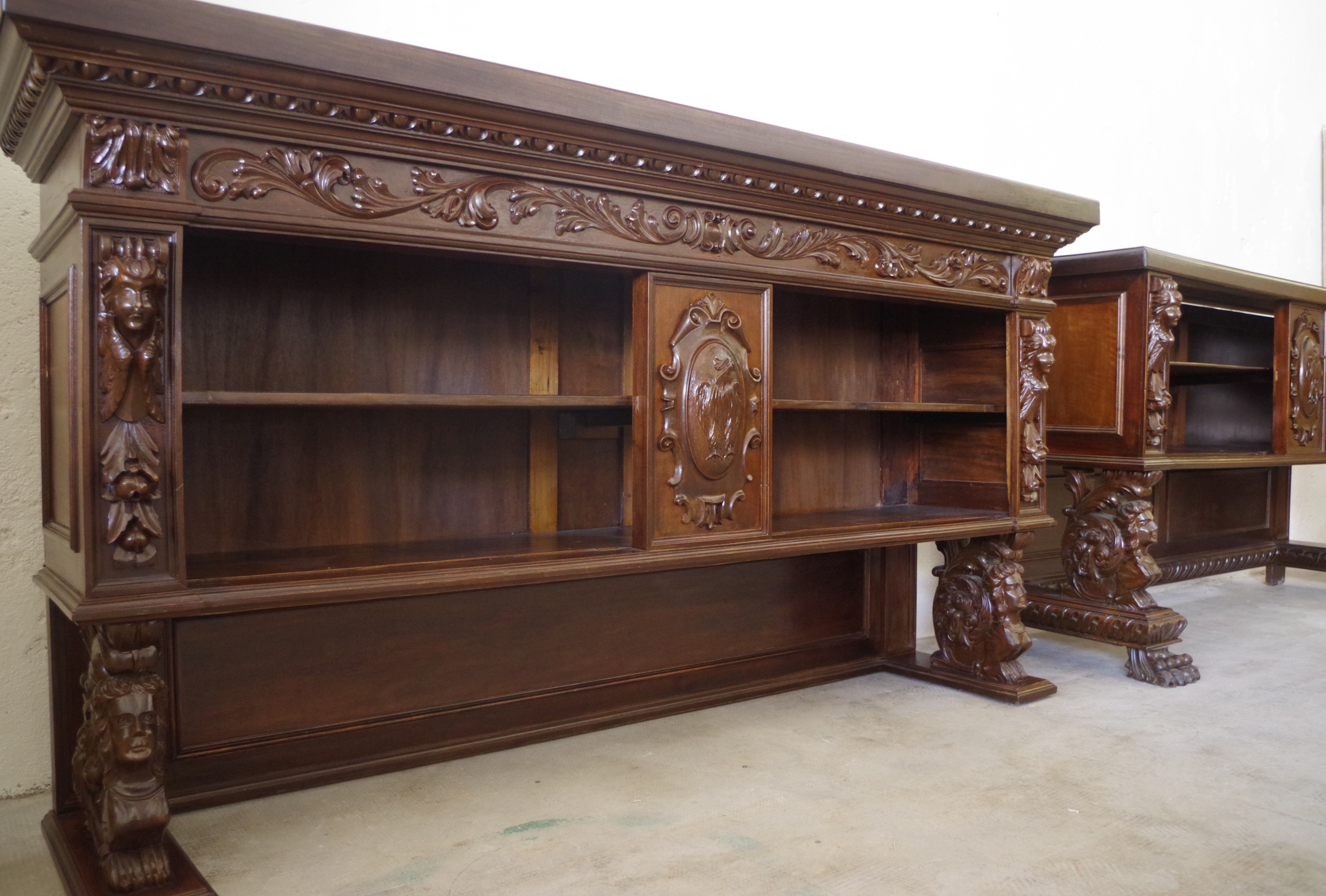 Notary shelf furniture, 1920s, set of 2