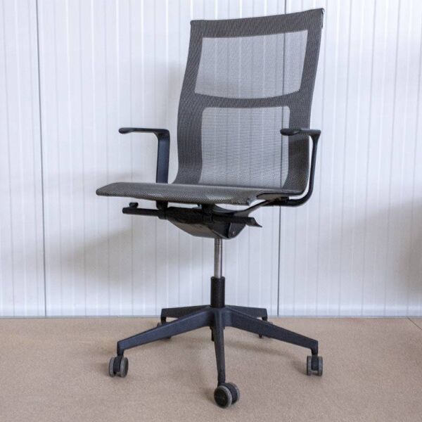 Fauteuil icf una plus en résille gris / noir