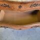 Commode 2 tiroirs en bois de rose avec plateau marbre