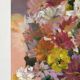 Orange rose bouquet, summer and autumn flowers.