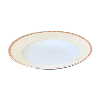 Plat creux en porcelaine de limoges Guy Degrenne modèle feuillage vintage