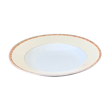 Plat creux en porcelaine de limoges Guy Degrenne modèle feuillage vintage