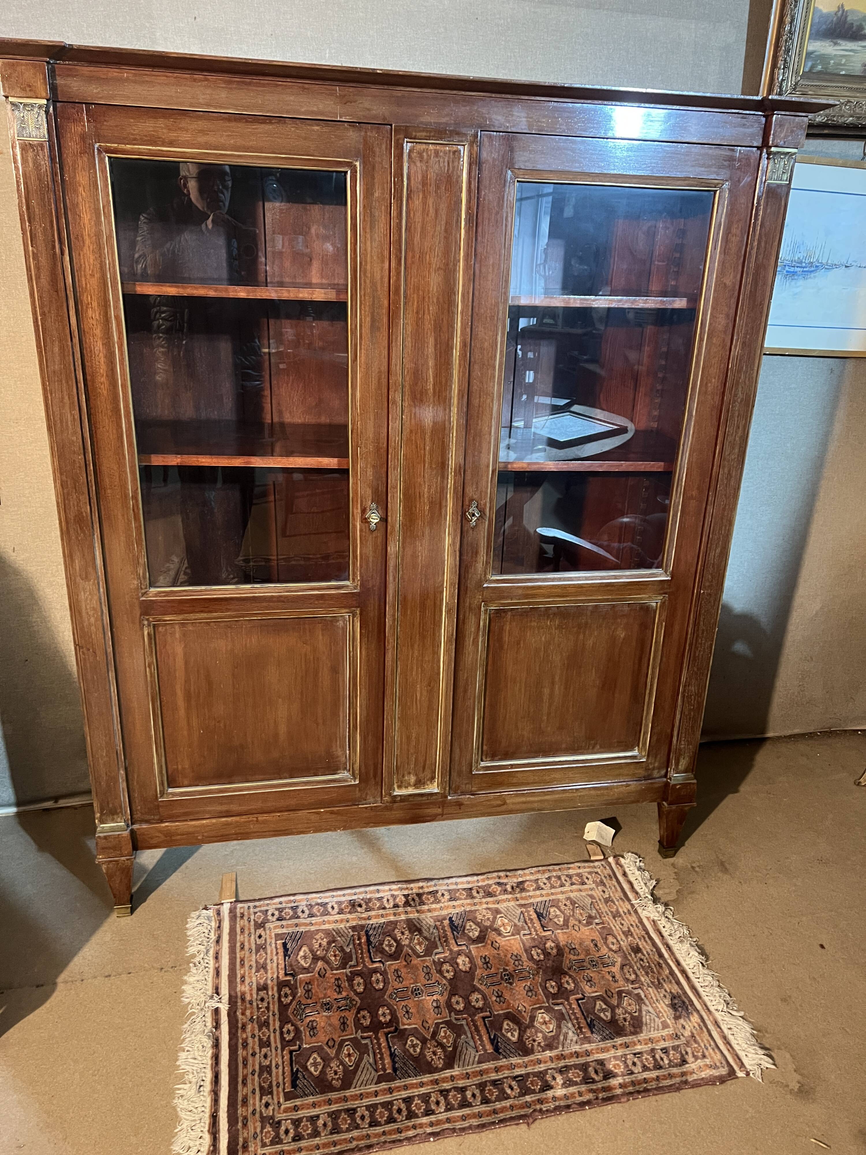 Directoire style library with two mahogany doors