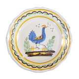 Plate in faience of epoque 19th decoration at the rooster NEVERS ??