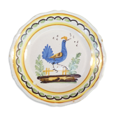 Assiette en faience d'epoque 19eme décor au coq NEVERS ??
