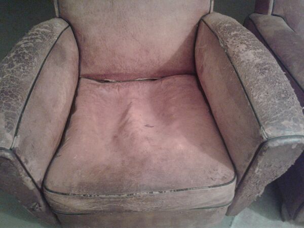 paire De fauteuils Clubs En cuir