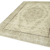 Hand-Knotted Wool Turkish Beige Rug 190 cm x 300 cm