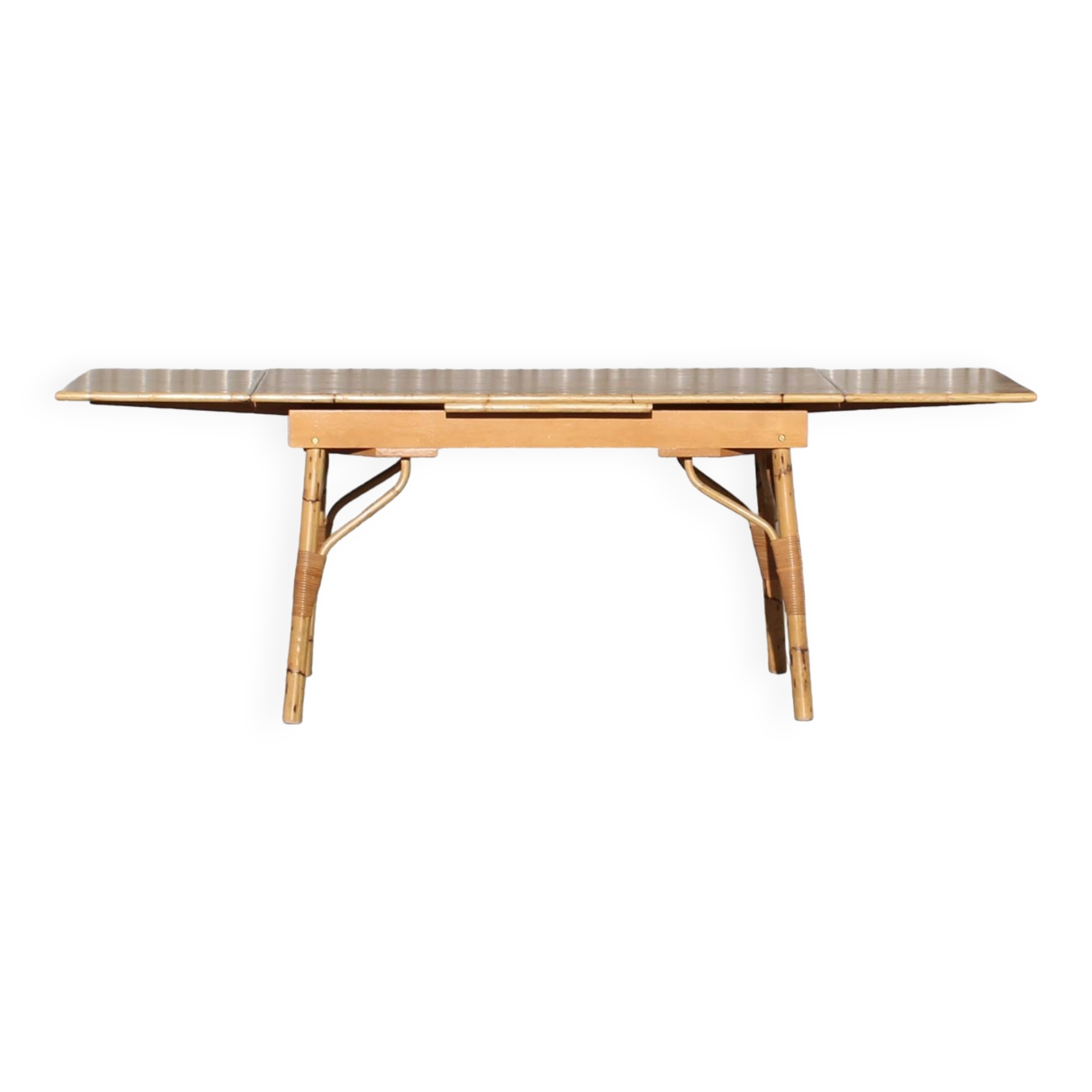 Vintage Bamboo Extendable Table