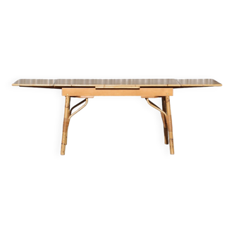 Table à allonges Bambou vintage
