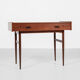Midcentury danish compact desk with 2 drawers in teak 1960s
