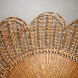 Braided wicker lampshade