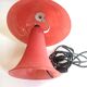 Vintage mushroom lamp red glass frosted effect